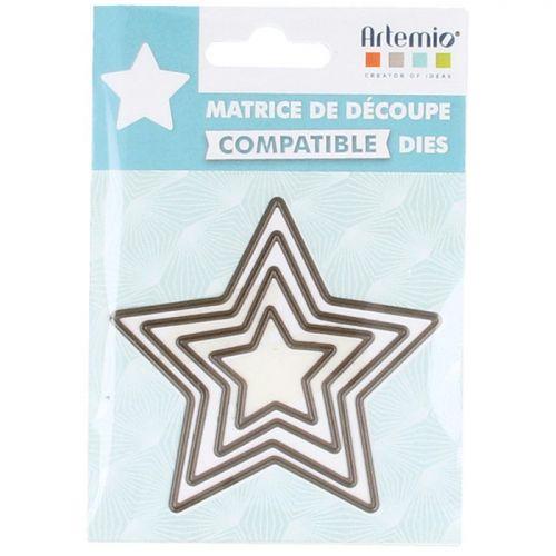 Cutting dies - 4 small 5-pointed stars