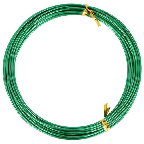 Aluminum wire 5 m x 1.5 mm - green
