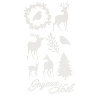 Stickers floqués Cerfs de Noël - Misty Winter