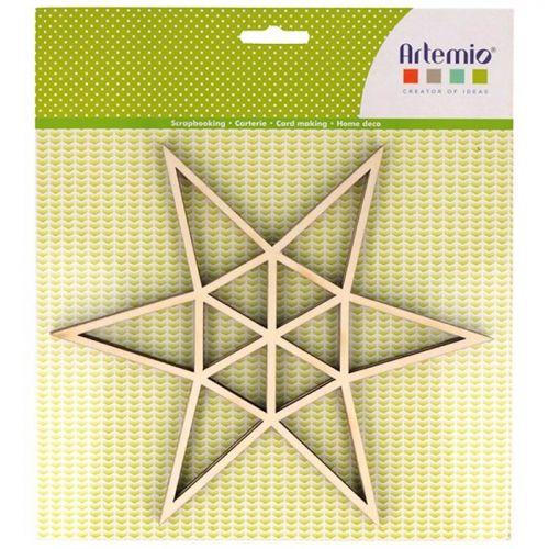 Artemio Origami Holzerne Silhouette 5 Zackiger Stern