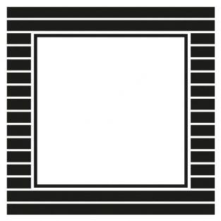 12 stickers carrés 6,3 cm - Rayures noires et blanches