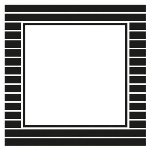 12 pegatinas cuadradas de 6,3 cm - rayas blancas y negras