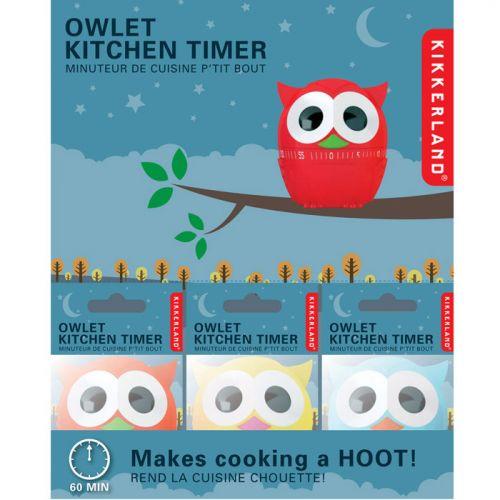 Kikkerland Owl Kitchen Timer (Assorted Colors) - Kitchen & Company