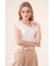 Chemisier Tricot taille 42 - Blanc