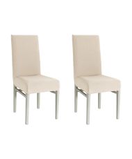 Housse de chaise extensible 23 x 18 x 18 cm - Blanc