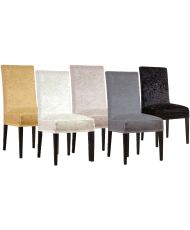 Housse de chaise en velours 56 x 48 x 48 cm - Noir