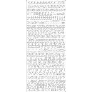 Peel off's tiny and uppercase alphabet 10.5 x 23.2 cm - Black