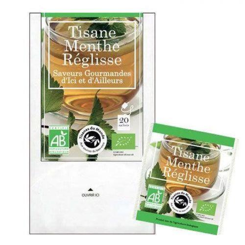 Organic mint & licorice herbal tea - 20 bags