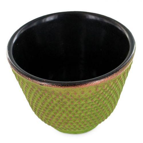 Green & gold cast iron incense holder bowl
