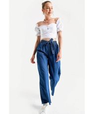 Pantalon jean Large taille 36 - Bleu