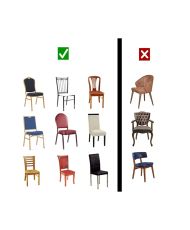 Housse de chaise extensible 23 x 18 x 18 cm - Blanc