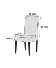 Housse de chaise en velours 56 x 48 x 48 cm - Beigé