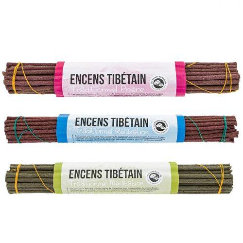 Set of 3 traditional Tibetan incense - Mediation, relaxation & prayer