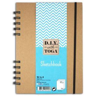 Drawing notebook 80 white pages 128 g / m² with spiral 15 x 21 cm