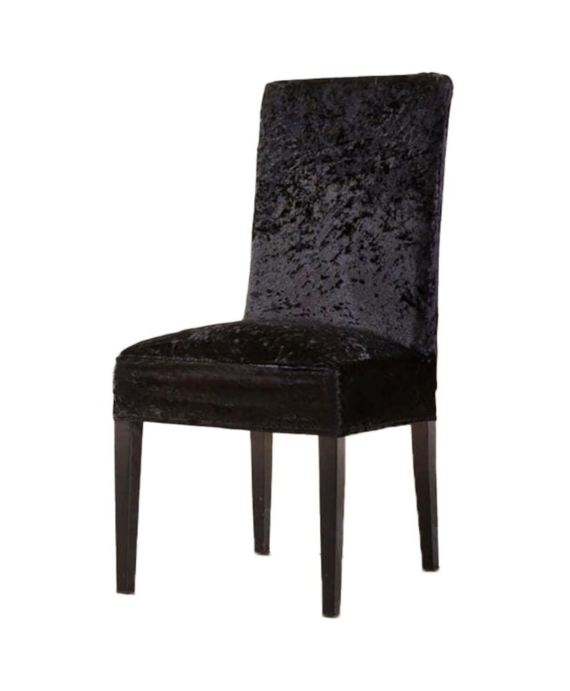 Housse de chaise en velours 56 x 48 x 48 cm - Noir Housse de chaise en velours 56 x 48 x 48 cm - Noir