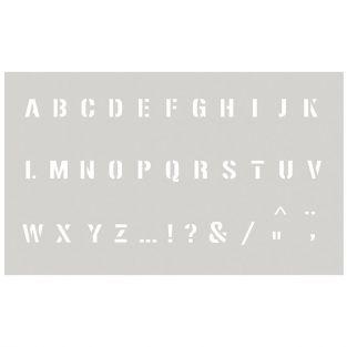 Stencil 12 x 20 cm - Capital Alphabet n°2