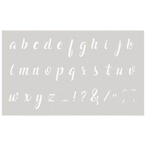 Stencil 12 x 20 cm - Small alphabet n°2