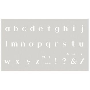 Stencil 12 x 20 cm - Small alphabet n°1
