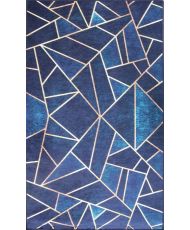 Tapis d'intérieur Grafic 80 x 150 cm - Bleu