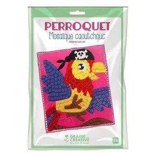 Coffret mosaïque en caoutchouc souple - Perroquet pirate