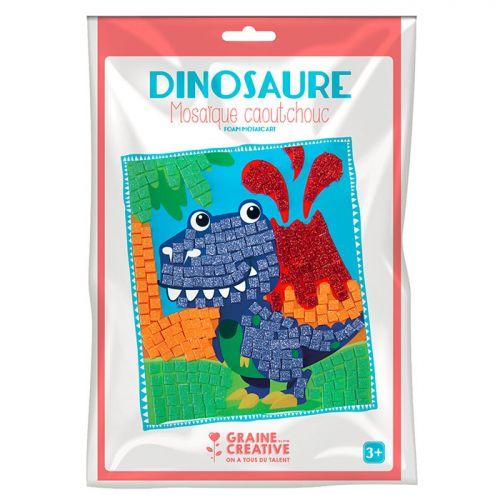 Kit mosaico de goma blanda - Dinosaurio