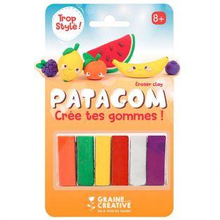 Gomme à modeler Patagom 6 couleurs - Fruits