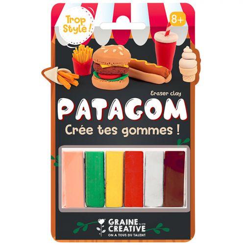 Patagom 6-color Eraser clay - Junk food