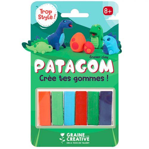 Patagom 6-color Eraser clay - Dinosaurs