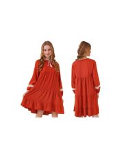 Robe volantée taille 42 - Rouge