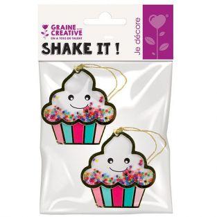 2 étiquettes 3D shaker tags - Glace