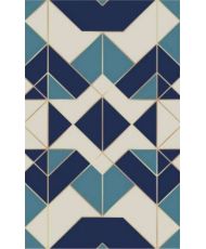 Tapis d'intérieur Triangle 120 x 180 cm - Bleu