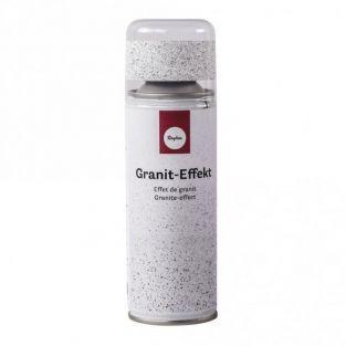 Peinture spray effet granit 200 ml - Blanc