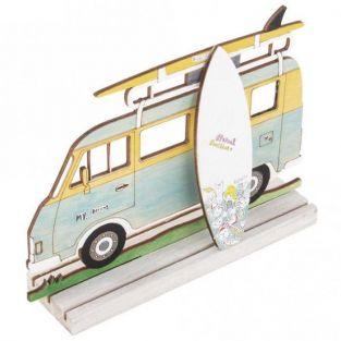 Wooden silhouette to customize 20 x 14 cm - Camping car