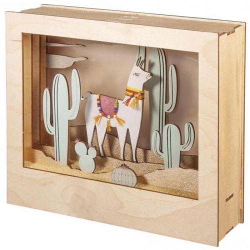 3D Decorative wood frame - 24 x 20 x 6.9 cm - Lama