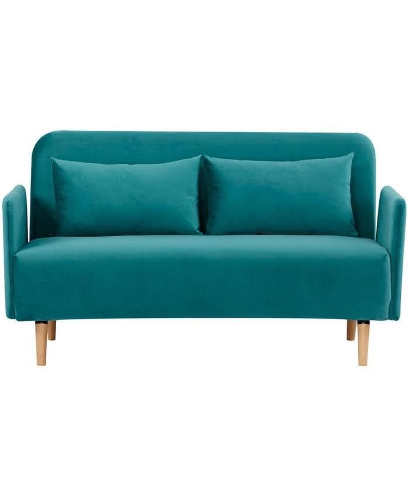BZ DEPLO Sofá 2 plazas - Tela azul pato 140 - 152 x 90 x 81 cm BZ DEPLO Sofá 2 plazas - Tela azul pato 140 - 152 x 90 x 81 cm