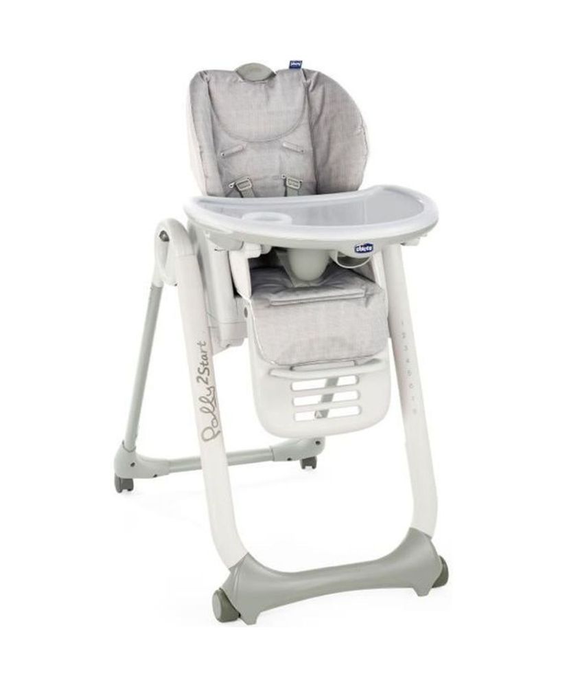 Trona CHICCO Polly 2 - 4 ruedas happy silver Trona CHICCO Polly 2 - 4 ruedas happy silver