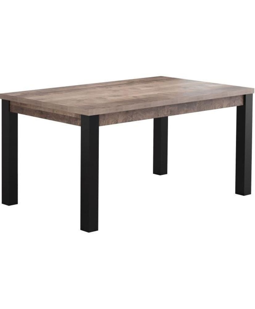 Esstisch EMILE für 6 Personen – tabakbraune Eiche und mattschwarzes Melamin – 160 x 90 x 77 cm Esstisch EMILE für 6 Personen – tabakbraune Eiche und mattschwarzes Melamin – 160 x 90 x 77 cm