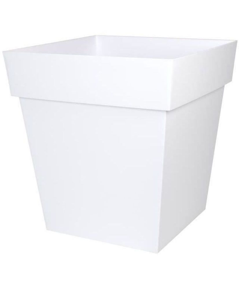 Pot carré - 50 cm - 87 L - Blanc Pot carré - 50 cm - 87 L - Blanc