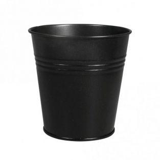 Black metal cup Ø 10,5 x 11 cm