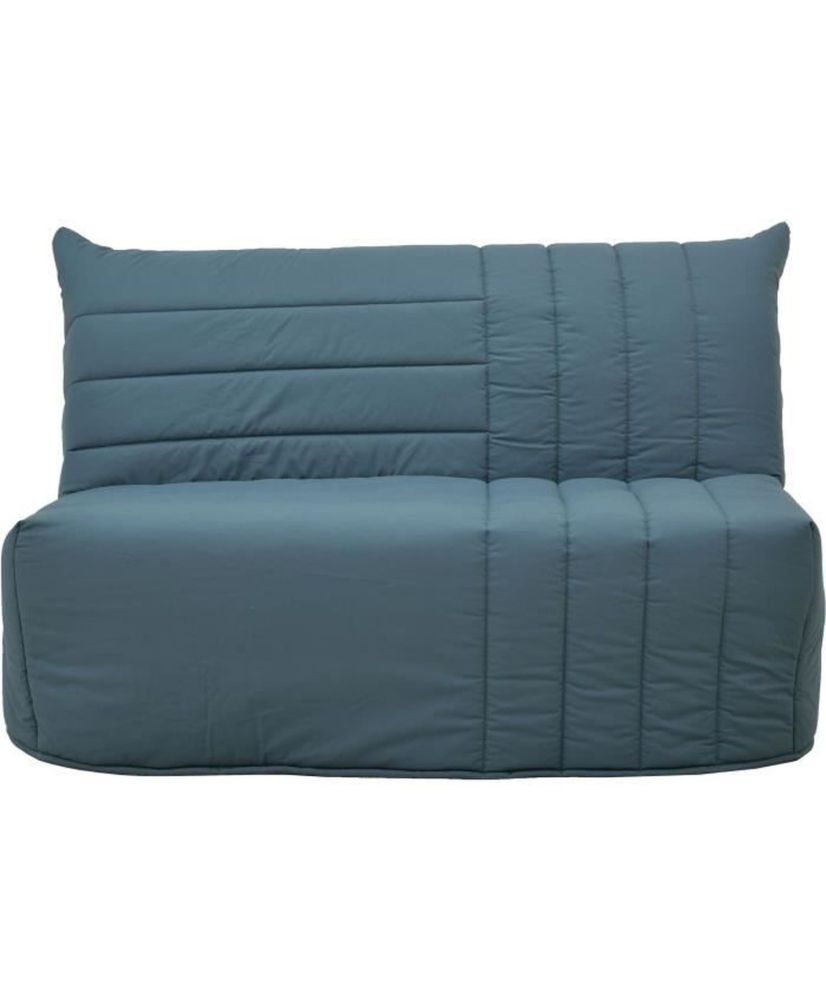 Panca BZ a 2 posti BECCI - Tessuto blu di Prussia - Materasso Bultex - 142 x 101 x 95 cm Panca BZ a 2 posti BECCI - Tessuto blu di Prussia - Materasso Bultex - 142 x 101 x 95 cm
