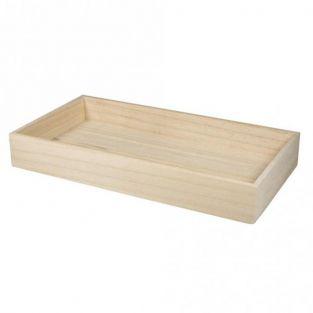 Bandeja rectangular de madera para personalizar 36 x 18,5 x 5 cm