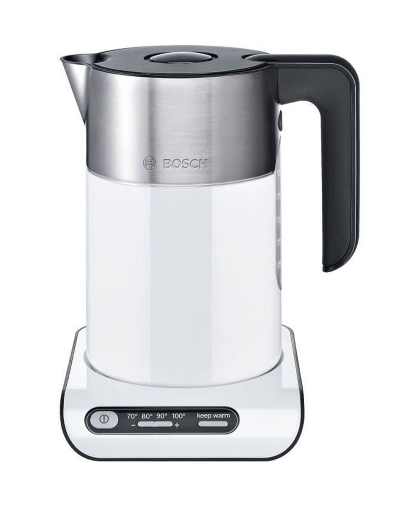 Bouilloire électrique BOSCH - Blanc - 1.5L - 2400W - 4 niveaux de température Bouilloire électrique BOSCH - Blanc - 1.5L - 2400W - 4 niveaux de température