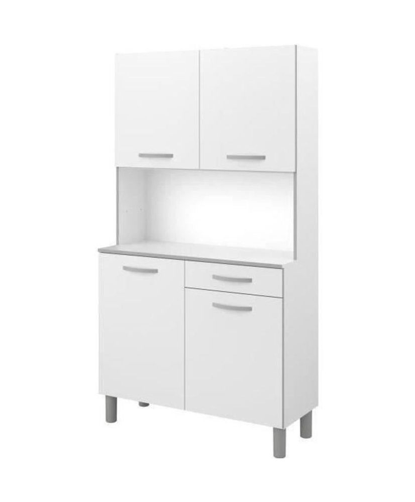 Buffet de cuisine - Blanc - 4 portes - 101 cm Buffet de cuisine - Blanc - 4 portes - 101 cm