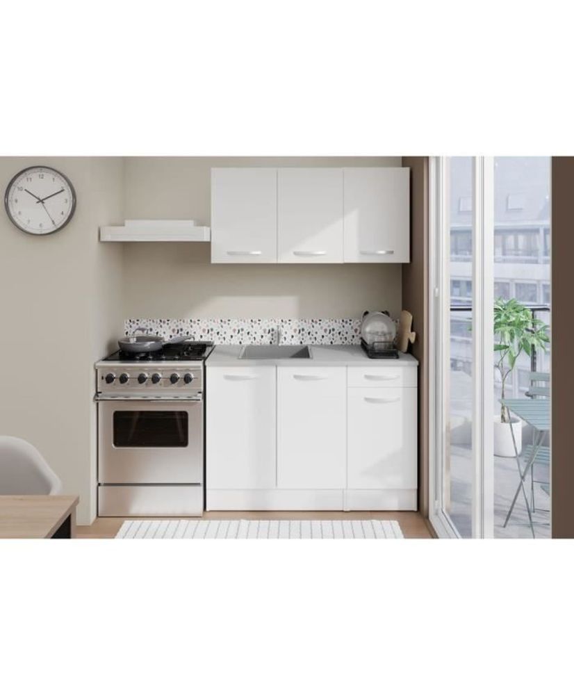 Cuisine complete - 180 cm - Blanc Mat Cuisine complete - 180 cm - Blanc Mat