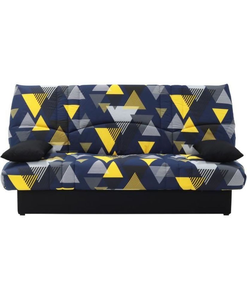 Sofá cama 3 plazas - Azul Cañón - Cama 125 x 190 cm - 190 x 92 x 96 cm Sofá cama 3 plazas - Azul Cañón - Cama 125 x 190 cm - 190 x 92 x 96 cm