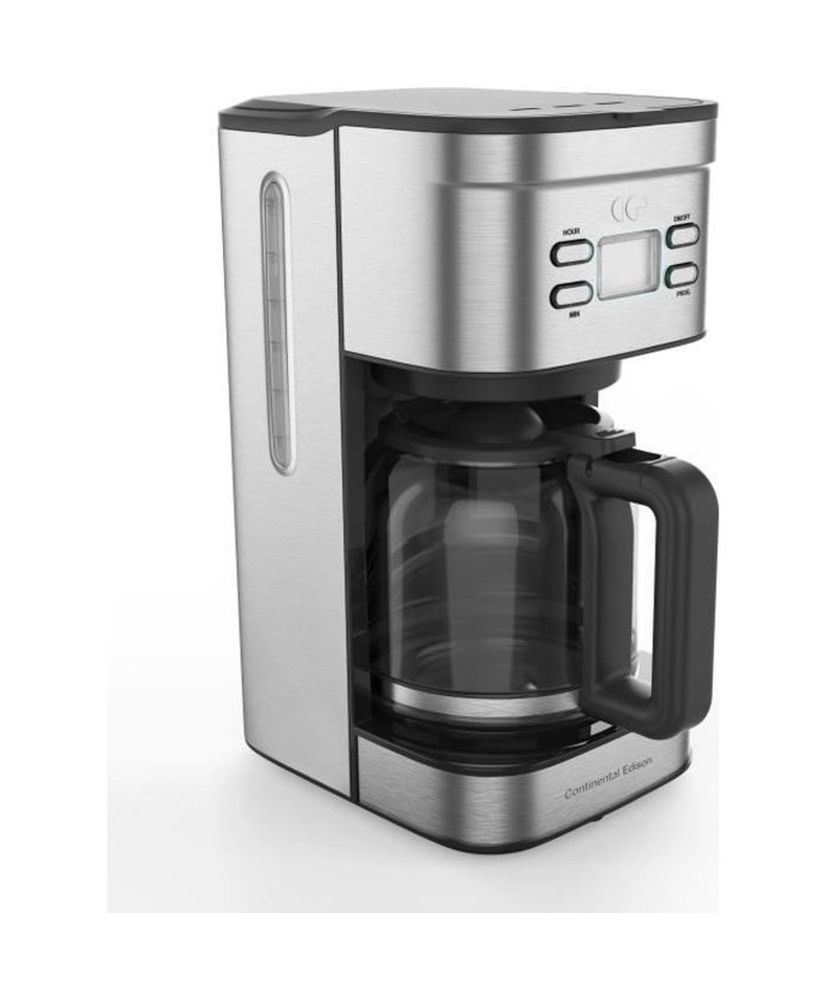Die programmierbare Filterkaffeemaschine aus Edelstahl hat ein Fassungsvermögen von 1,5 l Die programmierbare Filterkaffeemaschine aus Edelstahl hat ein Fassungsvermögen von 1,5 l