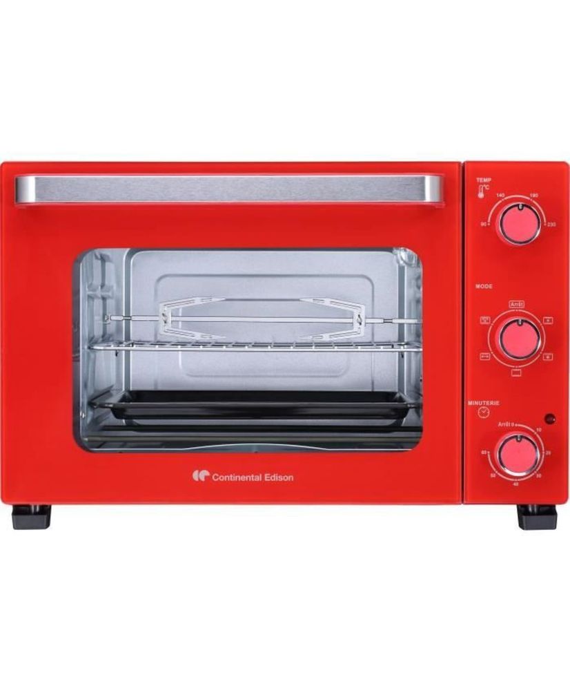 Elektrischer Minibackofen – 35 l – Rot – 1500 W Elektrischer Minibackofen – 35 l – Rot – 1500 W
