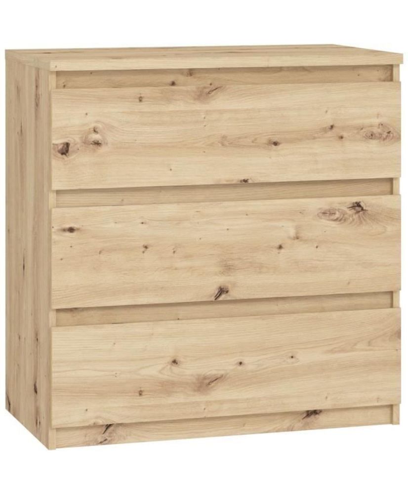 CHELSEA Kommode 3 Schubladen – 77,2 x 42 x 79,9 cm – Artisan-Eiche CHELSEA Kommode 3 Schubladen – 77,2 x 42 x 79,9 cm – Artisan-Eiche