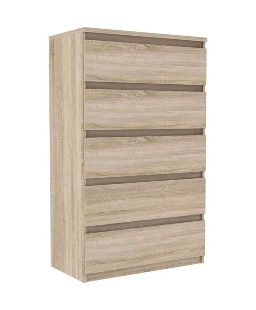 Cómoda CHELSEA 5 cajones - 77,2 x 42,2 x 128,1 - roble sonoma Cómoda CHELSEA 5 cajones - 77,2 x 42,2 x 128,1 - roble sonoma