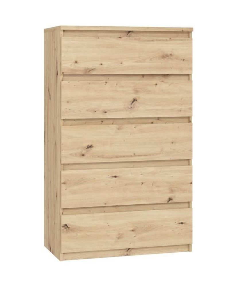 CHELSEA Kommode 5 Schubladen – 77,2 x 42,2 x 128,1 – Artisan-Eiche CHELSEA Kommode 5 Schubladen – 77,2 x 42,2 x 128,1 – Artisan-Eiche